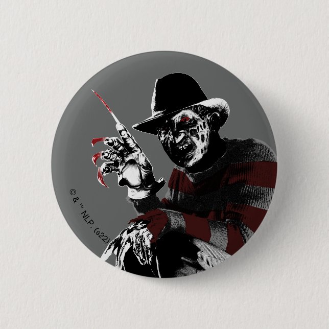 Freddy vs. Jason | Freddy Seeing Red 6 Cm Round Badge (Front)