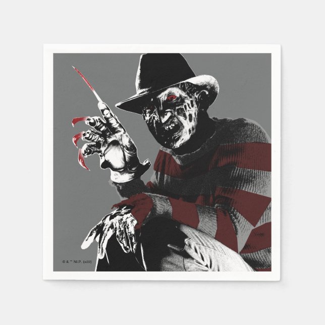 Freddy vs. Jason | Freddy Seeing Red Napkin (Front)
