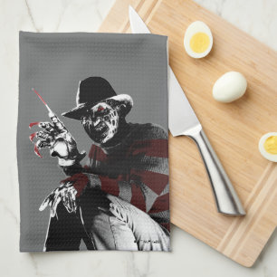 Freddy vs. Jason Freddy Seeing Red Tea Towel
