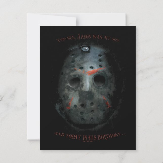 Freddy vs. Jason | Jason Mask Quote Card (Front)