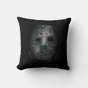 Freddy vs. Jason Jason Mask Quote Cushion