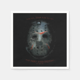 Freddy vs. Jason   Jason Mask Quote Napkin