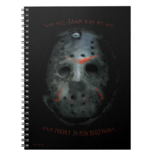 Freddy vs. Jason Jason Mask Quote Notebook