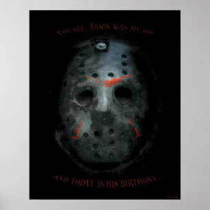 Freddy vs. Jason Jason Mask Quote Poster