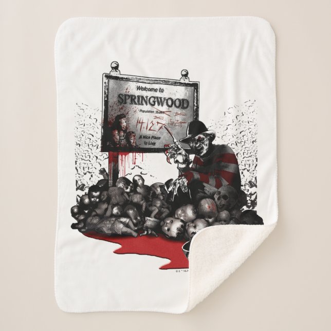 Freddy vs. Jason | Welcome to Springwood Sherpa Blanket (Front)