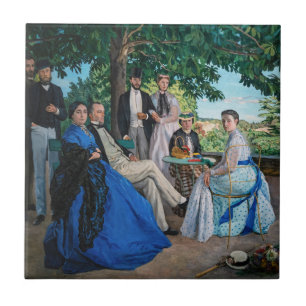 Frederic Bazille - The Family Reunion Ceramic Tile