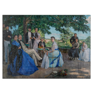 Frederic Bazille - The Family Reunion Cutting Board