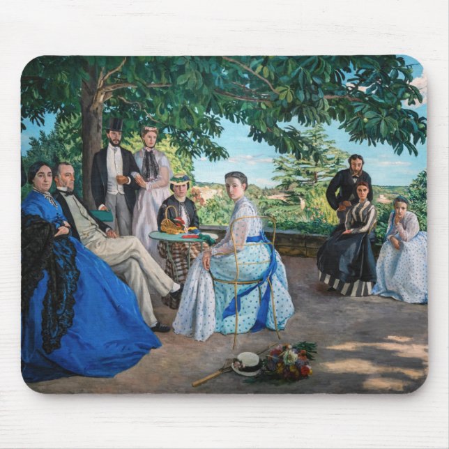 Frederic Bazille - The Family Reunion Mouse Pad (Front)