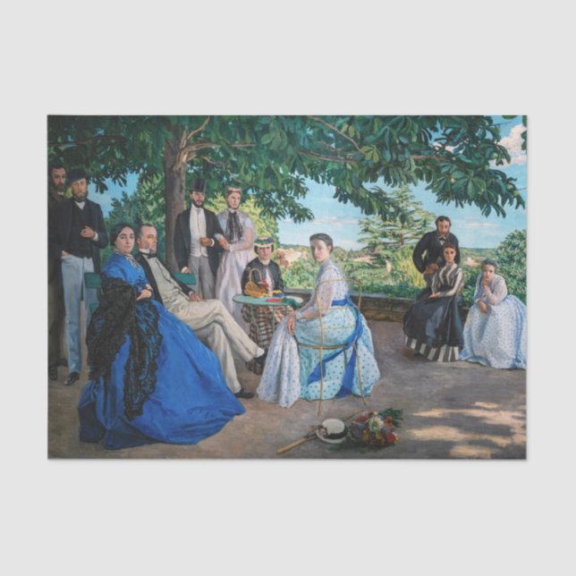 Frederic Bazille - The Family Reunion Tissue Paper (Front)