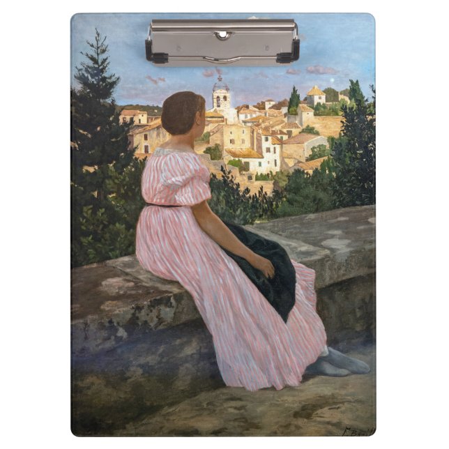 Frederic Bazille - The Pink Dress Clipboard (Front)