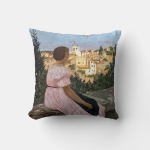 Frederic Bazille - The Pink Dress Cushion