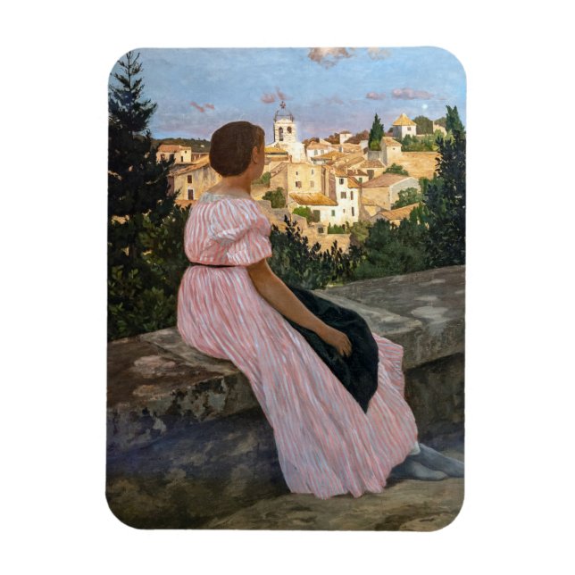 Frederic Bazille - The Pink Dress Magnet (Vertical)