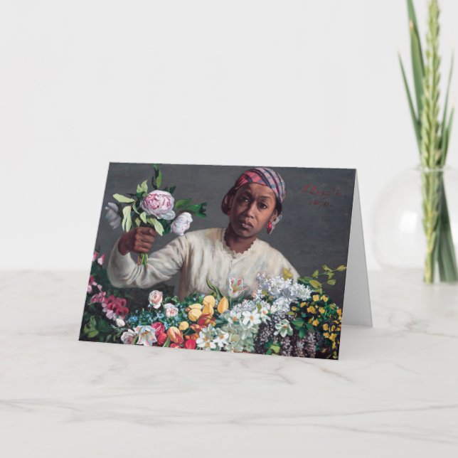 Frederic Bazille - Young Woman with Peonies Card (Front)