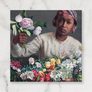 Frederic Bazille - Young Woman with Peonies Favour Tags