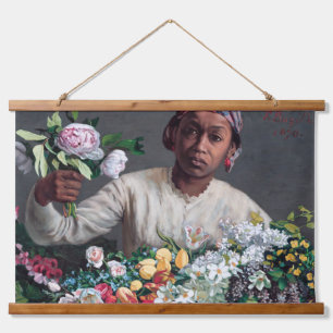 Frederic Bazille - Young Woman with Peonies Hanging Tapestry