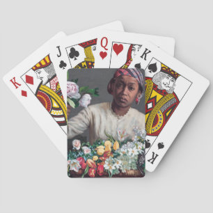 Frederic Bazille - Young Woman with Peonies Playing Cards