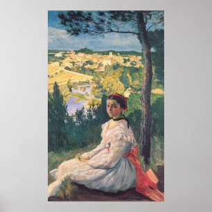 Frédéric Bazille's View of the Village Poster