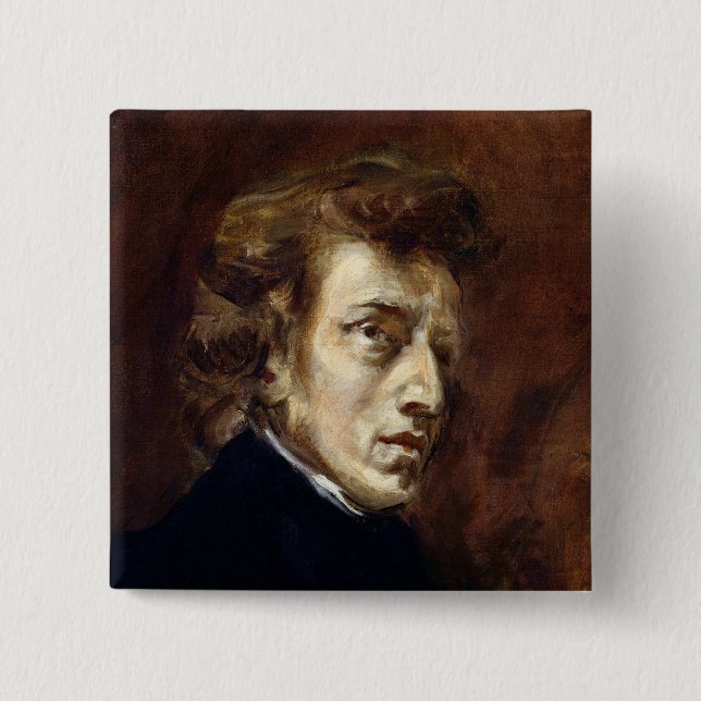 Frederic Chopin  1838 15 Cm Square Badge (Front)