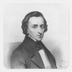 Frederic Chopin, after Ary Scheffer Square Sticker