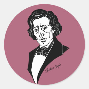 Frederic Chopin Classic Round Sticker