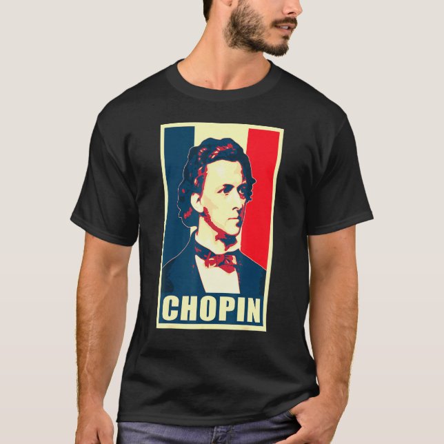 Frederic Chopin Classical Music Composer Retro T-Shirt (Front)