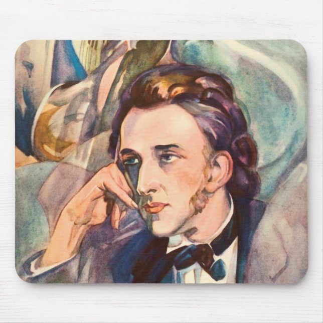 Frederic Chopin Composer Musician Portrait Famous Mouse Pad (Front)
