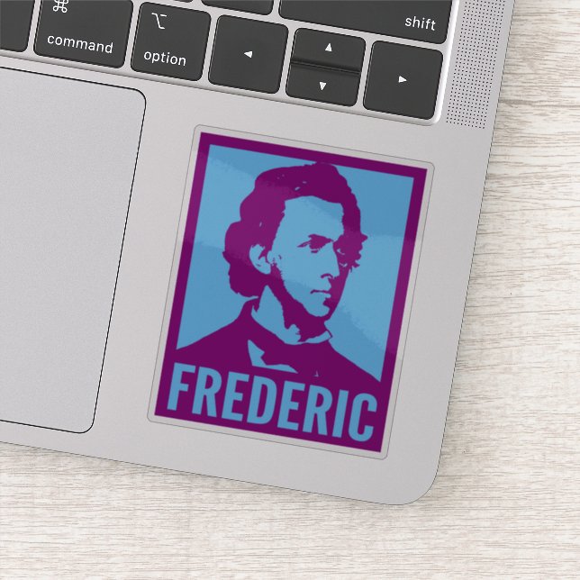 Frederic Chopin Pop Art Portrait Custom Cut Vinyl (Detail)