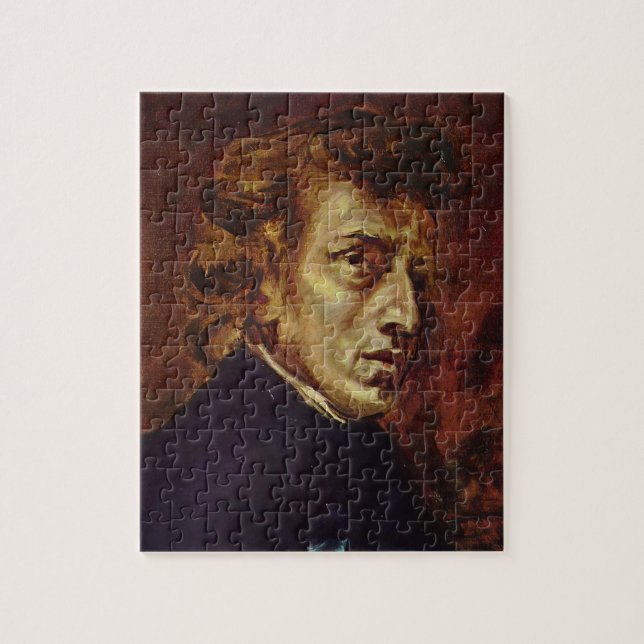Frederic Chopin Portrait by Eugene Delacroix Jigsaw Puzzle (Vertical)