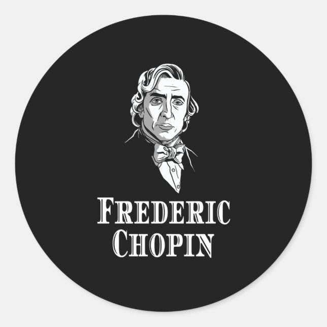 Frederic Chopin Portrait Classic Round Sticker (Front)