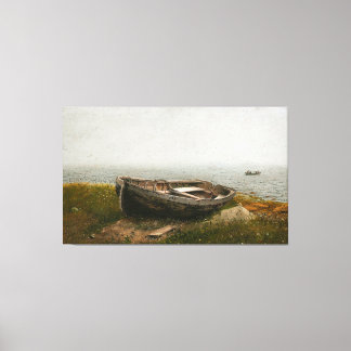 FREDERIC EDWIN CHURCH - ABANDONED SKIFF - 1850 - CANVAS PRINT