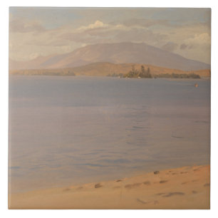 Frederic Edwin Church - Mount Katahdin from Lake Ceramic Tile