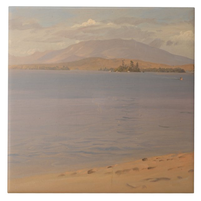 Frederic Edwin Church - Mount Katahdin from Lake Ceramic Tile (Front)