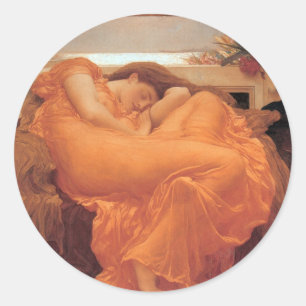 Frederic Leighton Flaming June Classic Round Sticker