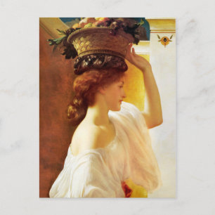 Frederic Leighton Girl with basket of fruit CC0953 Postcard