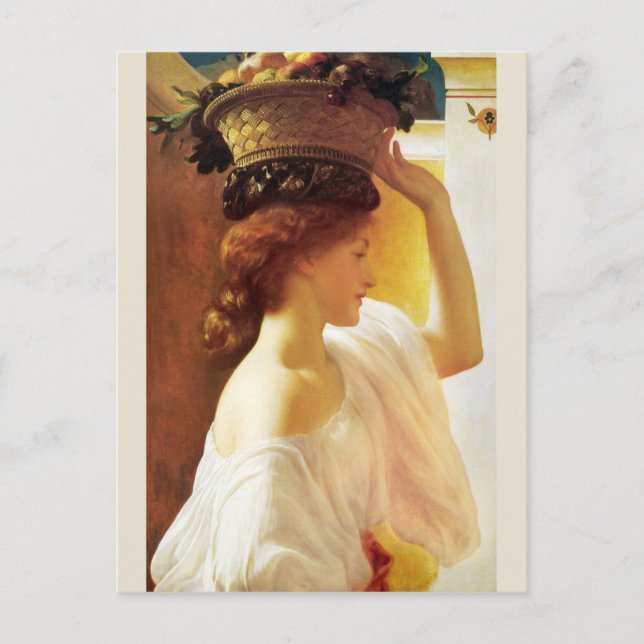 Frederic Leighton Girl with basket of fruit CC0955 Postcard (Front)