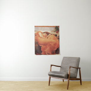 Frederic Lord Leighton Flaming June Square Art Tapestry