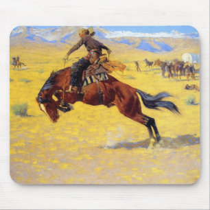 Frederic Remington A Cold Morning On The Range Mouse Pad