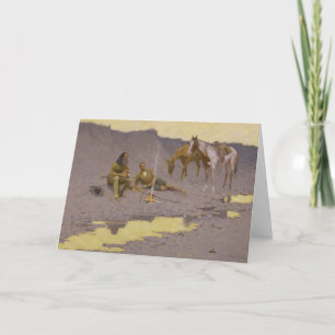 Frederic Remington - A New Year on the Cimarron Holiday Card