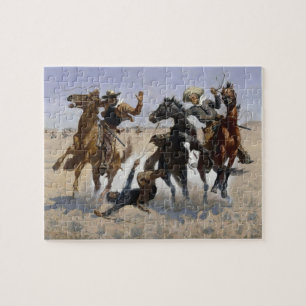 Frederic Remington - Aiding a Comrade Jigsaw Puzzle