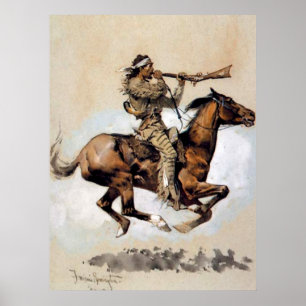 Frederic Remington “Buffalo Hunter Spitting Bullet Poster