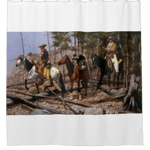 Frederic Remington cowboys Shower Curtain