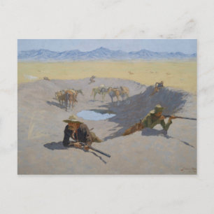 Frederic Remington - Fight for the Waterhole Postcard