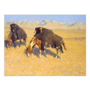 Frederic Remington - Indians Simulating Buffalo Photo Print