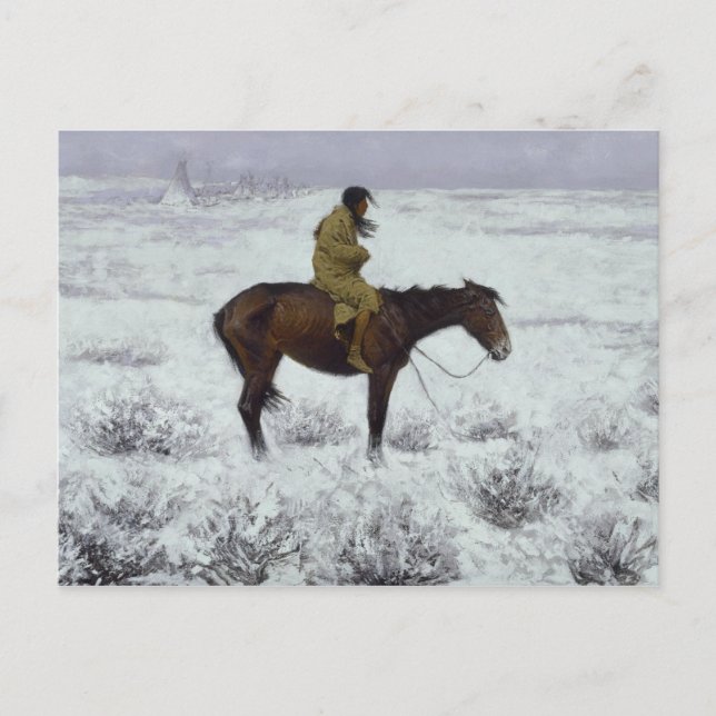 Frederic Remington - The Herd Boy Postcard (Front)