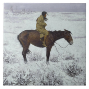 Frederic Remington - The Herd Boy Tile