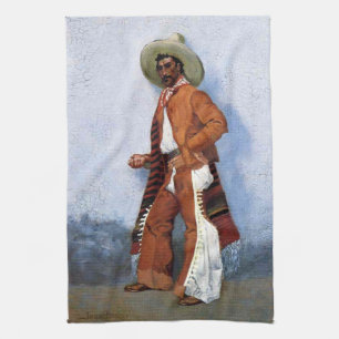Frederic Remington Western Art “A Vaquero” Tea Towel