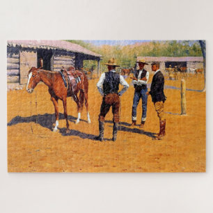 Frederic Remington Western Art “Buying Ponies” Jigsaw Puzzle