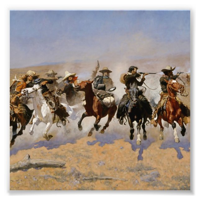 Frederic Remington Western Art “Dash For The Timbe Photo Print (Front)