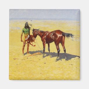 Frederic Remington Western Art “Hunted Down” Magnet