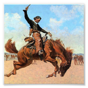 Frederic Remington Western Art “The Buck Jumper” Photo Print